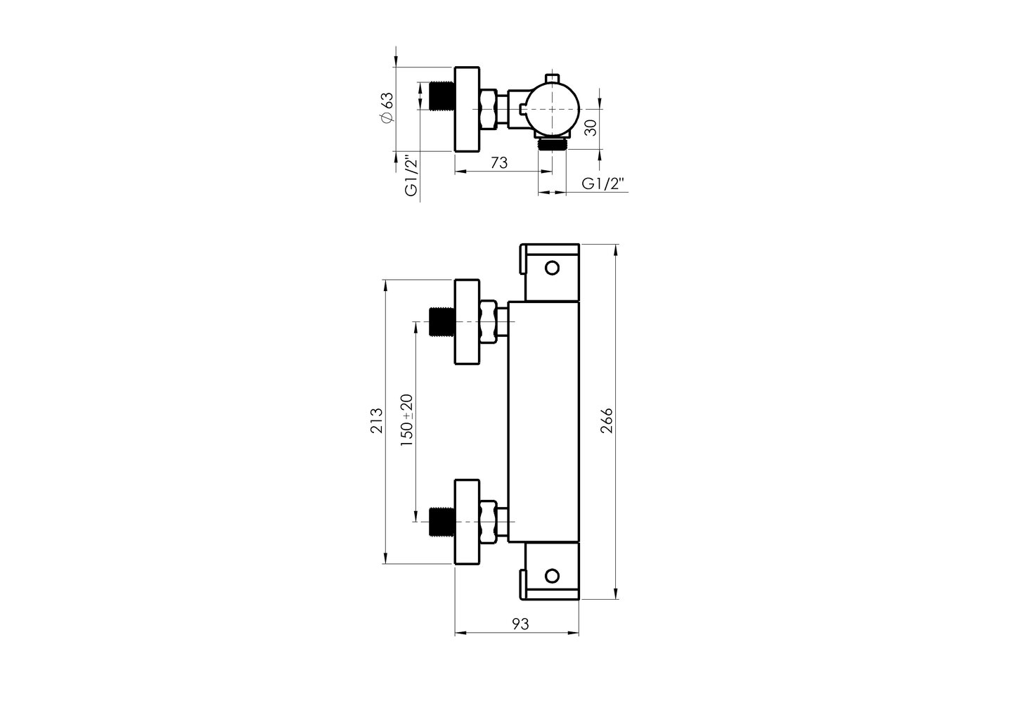 Dušas jaucējkrāns Rubineta Thermo-12 цена и информация | Jaucējkrāni | 220.lv