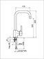 Virtuves jaucējkrāns Rubineta Ultra-37 цена и информация | Ūdens maisītāji virtuvei | 220.lv