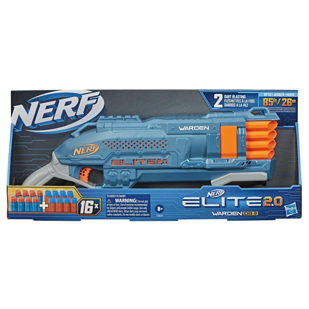 Šautene-blasteris Hasbro Nerf Elite 2.0 Warden DB 8 cena un informācija | Rotaļlietas zēniem | 220.lv