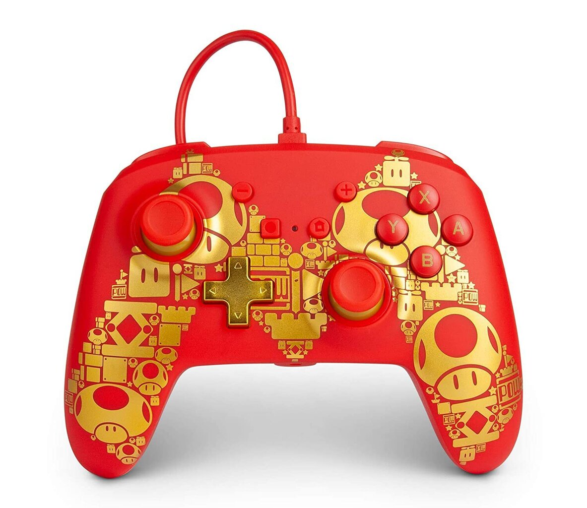 PowerA Super Mario Golden M piemērots Nintendo Switch cena un informācija | Spēļu kontrolieri | 220.lv