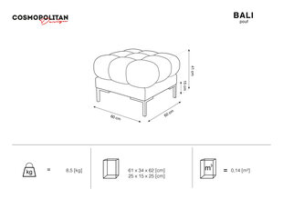 Пуф Cosmopolitan Design Bali, синий цена и информация | Кресла-мешки и пуфы | 220.lv