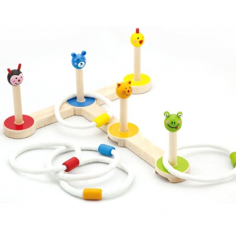 Bērnu koka spēle "Met gredzenu" цена и информация | Attīstošās rotaļlietas | 220.lv