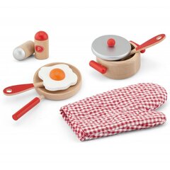 Игрушечный набор деревянный кухонных аксессуаров цена и информация | Игрушки для малышей | 220.lv