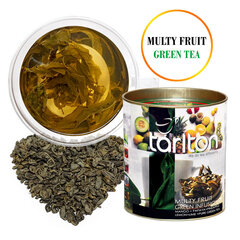 TARLTON Multyfruit Green tea, Multiaugļu Ceilonas Zaļā beramā lielo lapu tēja, 100g cena un informācija | Tēja | 220.lv