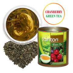 TARLTON Light Cranberry Green tea, Maigo Dzērveņu Ceilonas Zaļā beramā lielo lapu tēja, 100g цена и информация | Чай | 220.lv