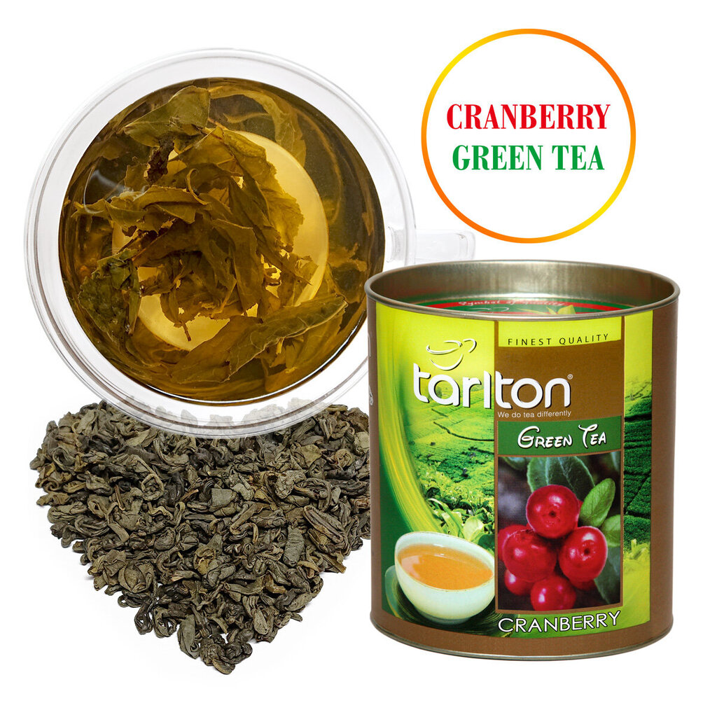 TARLTON Light Cranberry Green tea, Maigo Dzērveņu Ceilonas Zaļā beramā lielo lapu tēja, 100g цена и информация | Tēja | 220.lv