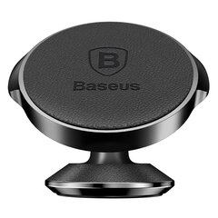 Baseus SUER-F01 Small Ears Vertical Magnetic Holder Genuine Leather Black cena un informācija | Auto turētāji | 220.lv