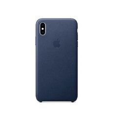 Aizmugurējais vāciņš Apple       iPhone XS Max Leather Case MRWU2ZM/A    Midnight Blue cena un informācija | Telefonu vāciņi, maciņi | 220.lv
