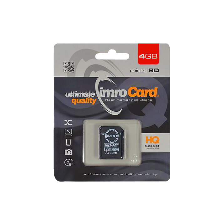 Imro 4GB microSDHC kl. 10 + adapteris cena un informācija | Atmiņas kartes mobilajiem telefoniem | 220.lv