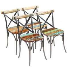 Обеденные стулья, 4 шт., массив переработанной древесины, 51 x 52 x 84 см цена и информация | Стулья для кухни и столовой | 220.lv