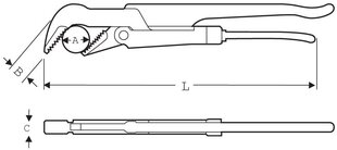 Cauruļu atslēga Super Ego 45º 1.1/2" (426 mm) cena un informācija | Rokas instrumenti | 220.lv