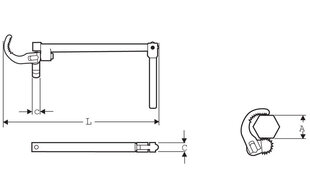 Izlietnes atslēga Super Ego (265mm; 10-32 mm) cena un informācija | Rokas instrumenti | 220.lv