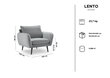 Krēsls Kooko Home Lento, smilškrāsas/melns cena un informācija | Atpūtas krēsli | 220.lv