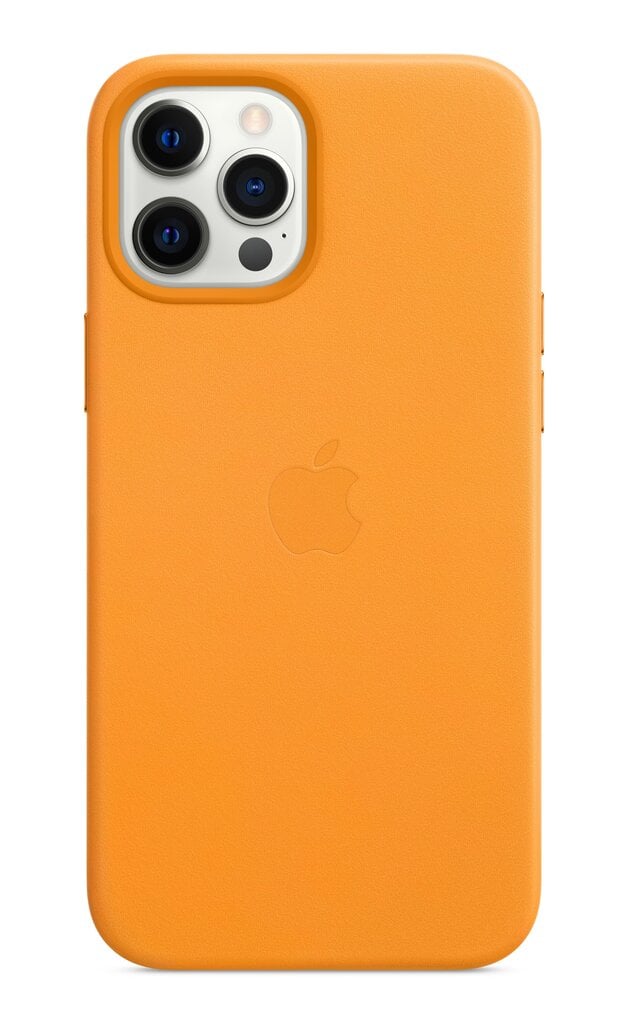 Apple Leather maciņš piemērots iPhone 12 Pro Max ar Magsafe, Oranžs cena un informācija | Telefonu vāciņi, maciņi | 220.lv