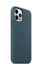 Apple Leather maciņš piemērots iPhone 12/12 Pro ar Magsafe, Zils cena un informācija | Telefonu vāciņi, maciņi | 220.lv