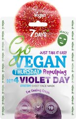 Освежающая тканевая маска для лица на четверг 7 Days GoVegan, 25 г цена и информация | Маски для лица, патчи для глаз | 220.lv