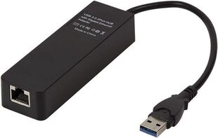 Logilink USB 3.0 3-port Hub with Gigabit cena un informācija | Adapteri un USB centrmezgli | 220.lv