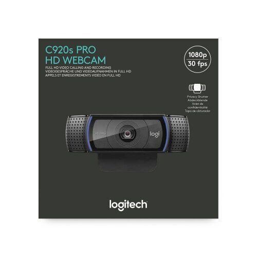 Tīmekļa kamera Logitech HD Pro C920S cena un informācija | Datoru (WEB) kameras | 220.lv