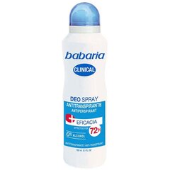 Izsmidzināms antiperspirants Clinical Babaria, iedarbība 72 H, 150 ml. cena un informācija | Dezodoranti | 220.lv