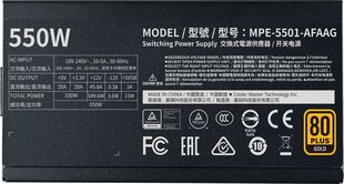 Cooler Master MPE-5501-AFAAG цена и информация | Блоки питания (PSU) | 220.lv