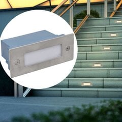 2 светодиодных светильника для ступеней лестниц 44 x 111 x 56 мм цена и информация | Уличное освещение | 220.lv