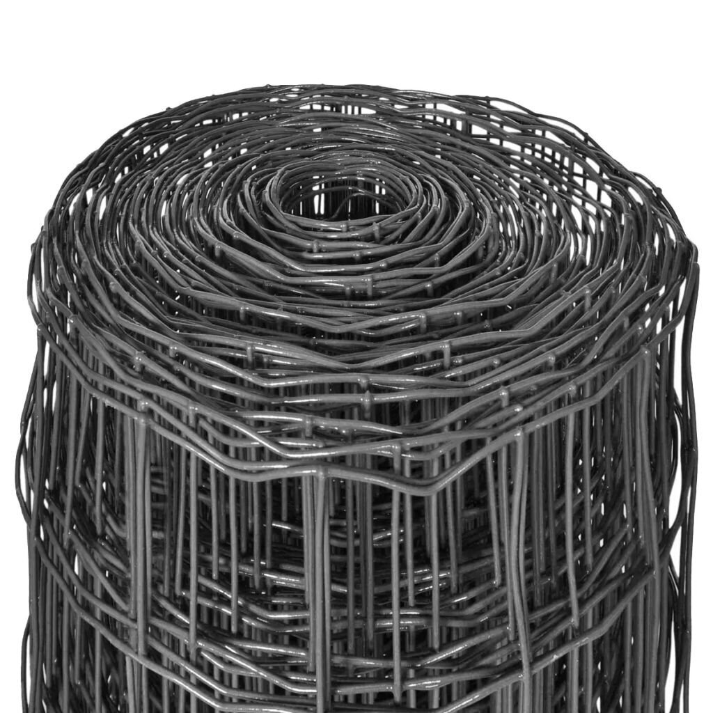 Euro žogs, 25x1m ar 77x64mm tērauda tīklu, pelēks cena un informācija | Žogi un piederumi | 220.lv