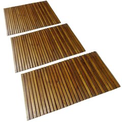 Деревянные коврики для ванной 80 x 50см, 3 шт. цена и информация | Аксессуары для ванной комнаты | 220.lv