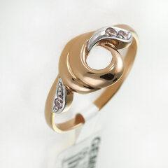 Золотое кольцо с фианитами 05LT0000836 цена и информация | Кольца | 220.lv