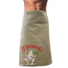 Мужская банная льняная юбка с вышивкой «PIRTNIEKS» цена и информация | Аксессуары для сауны и бани | 220.lv