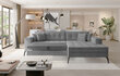 Stūra dīvāns NORE Solange 34, smilškrāsas cena un informācija | Stūra dīvāni | 220.lv