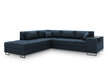 Stūra dīvāns Cosmopolitan Design Madison, zils cena un informācija | Stūra dīvāni | 220.lv
