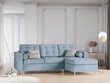Stūra dīvāns Interieurs 86 Palais, gaiši zilas/zelta krāsas cena un informācija | Stūra dīvāni | 220.lv