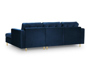 Stūra dīvāns Interieurs 86 Palais, zilas/zelta krāsas cena un informācija | Stūra dīvāni | 220.lv