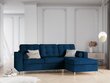 Stūra dīvāns Interieurs 86 Palais, zilas/zelta krāsas cena un informācija | Stūra dīvāni | 220.lv