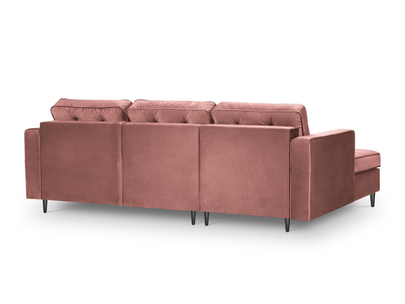 Stūra dīvāns Interieurs 86 Palais, rozā/melns цена и информация | Stūra dīvāni | 220.lv