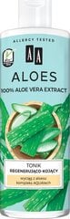 Тоник для лица для чувствительной кожи AA Aloes 100%, 400 мл цена и информация | Средства для очищения лица | 220.lv