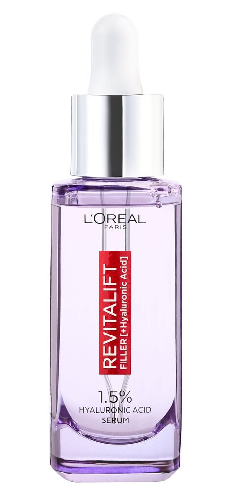 Atjaunojošs sejas serums L'Oreal Revitalift Filler 1,5% Hyaluron, 30 ml cena un informācija | Serumi sejai, eļļas | 220.lv