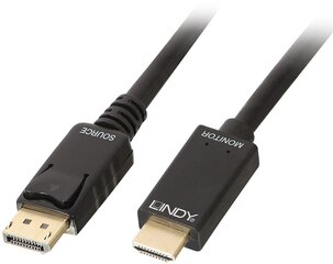 CABLE DISPLAY PORT TO HDMI 3M/36923 LINDY цена и информация | Кабели и провода | 220.lv