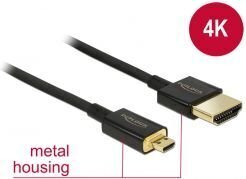 Delock 84783, HDMI/Micro HDMI, 2 m cena un informācija | Kabeļi un vadi | 220.lv