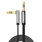 UGREEN mini jack 3,5mm AUX flat elbow cable 1m (black) цена и информация | Kabeļi un vadi | 220.lv