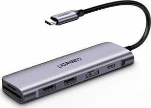 Адаптер Ugreen USB-C - HDMI + USB-C + USB x2, 70411 цена и информация | Адаптеры и USB разветвители | 220.lv