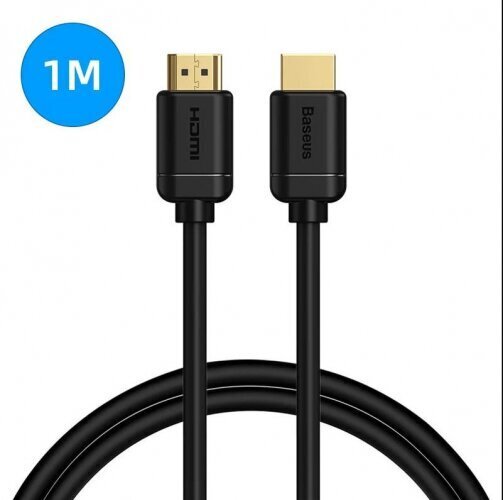 Baseus HDMI 2.0 cable 4K 60 Hz 3D HDR 18 Gbps 1 m black (CAKGQ-A01) cena un informācija | Kabeļi un vadi | 220.lv