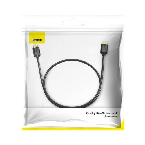 Baseus HDMI 2.0 cable 4K 60 Hz 3D HDR 18 Gbps 1 m black (CAKGQ-A01) cena un informācija | Kabeļi un vadi | 220.lv