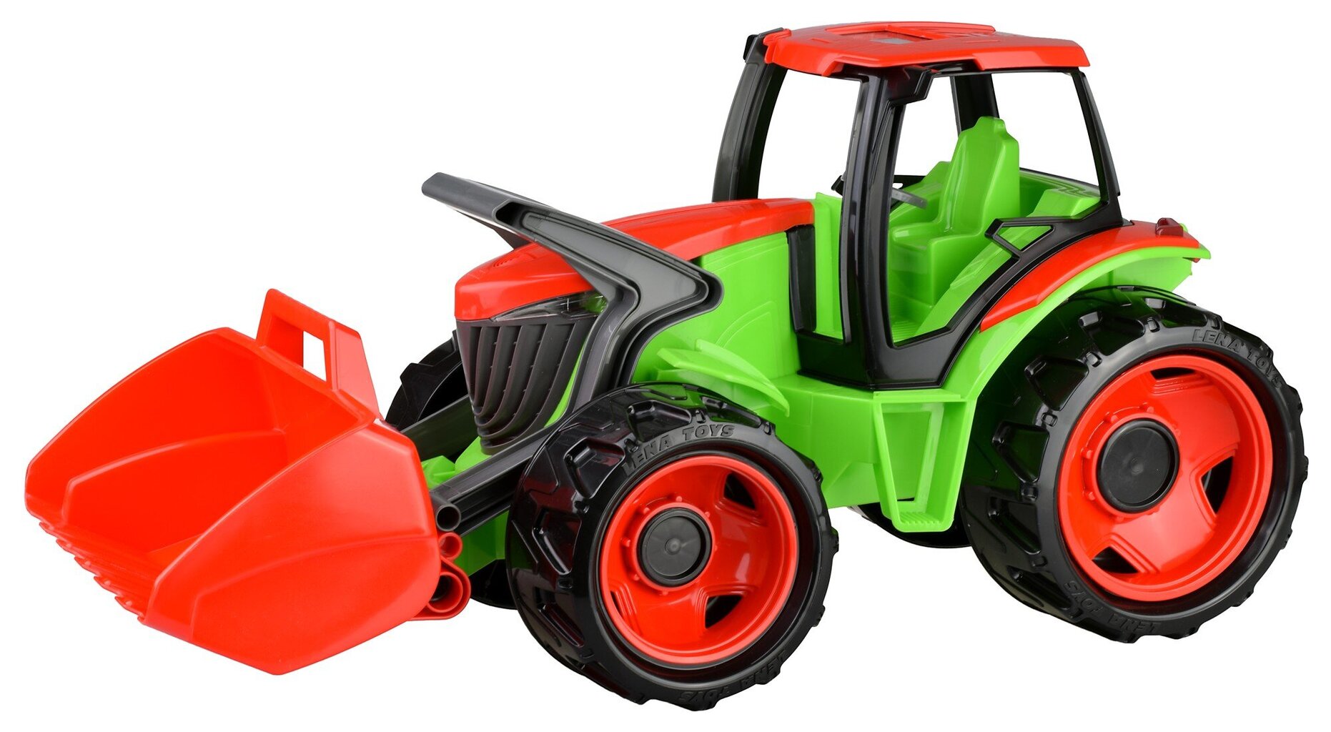 Traktors Lena Giga Trucks, (zaļš/sarkans), 62 cm цена и информация | Rotaļlietas zēniem | 220.lv