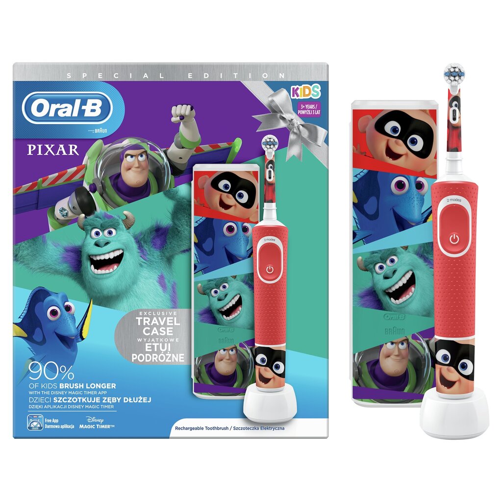 Oral-B Vitality Kids Pixar cena un informācija | Elektriskās zobu birstes | 220.lv