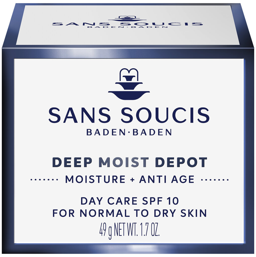 Stiprinošs ikdienas sejas krēms Sans Soucis Moisture Deep Moist Depot Wake Up And Glow SPF 10, 50 ml cena un informācija | Sejas krēmi | 220.lv