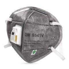 Respirators 3M 9541V FFP2 ar oglekļa filtru 1 gab cena un informācija | Galvas aizsargi | 220.lv