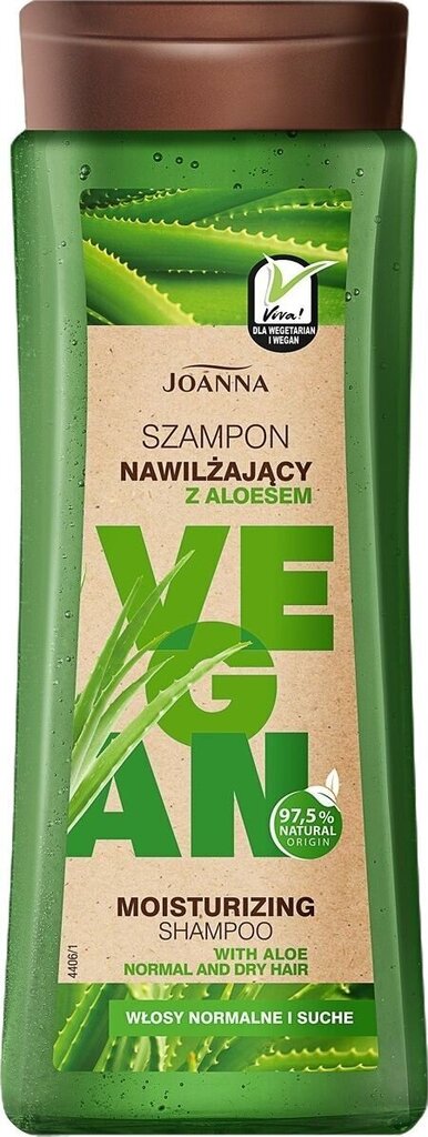 Mitrinošs matu šampūns Joanna Vegan, 300 ml цена и информация | Šampūni | 220.lv