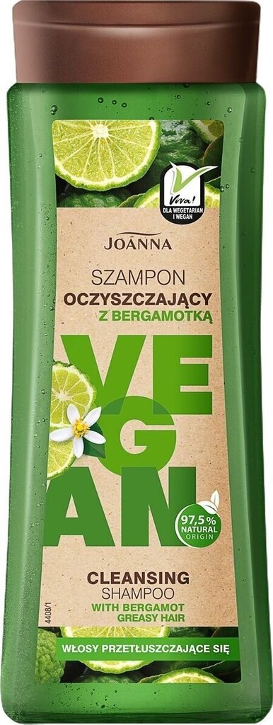 Matu šampūns taukainiem matiem Joanna Vegan, 300 ml цена и информация | Šampūni | 220.lv