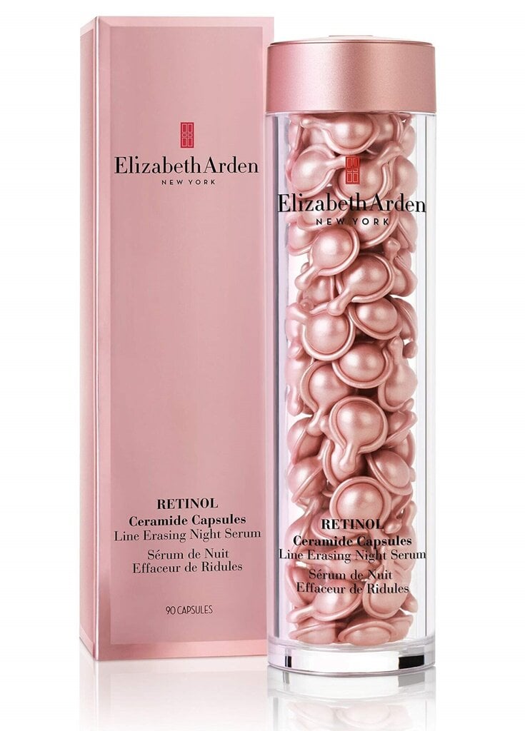 Nakts sejas serums Elizabeth Arden Retinol Ceramide Capsules Line Erasing, 90 gab. cena un informācija | Serumi sejai, eļļas | 220.lv